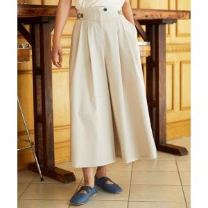 パンツ Monotono フラワー刺繍ワイドパンツ レディース