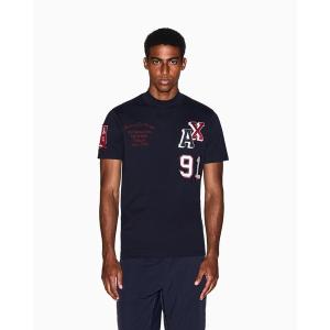 tシャツ 「A|X アルマーニ エクスチェンジ」パッチデザイン 半袖クルーネックTシャツ/REGULAR メンズ