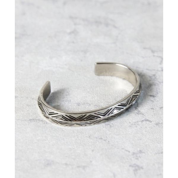 ブレスレット スタンプワークブラスバングル-B メンズ レディース