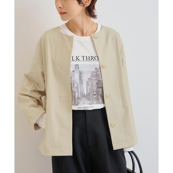 コート アウター 「追加」撥水「SPENSIERATO」クルーネックコクーンブルゾン レディース