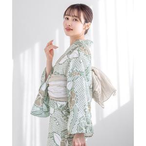 浴衣 “初心者でもプロの着姿”新二部式 セパレート浴衣3点セット（上衣・下衣・おはしょり布＋帯＋伊達締)「SOUBIEN」 レディース