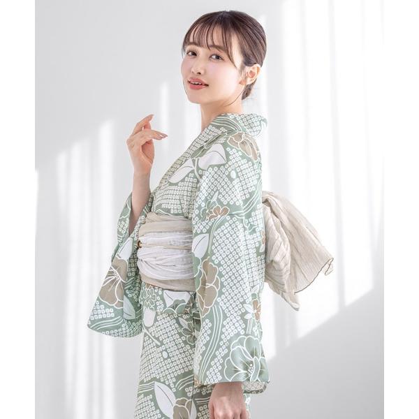 浴衣 “初心者でもプロの着姿”新二部式 セパレート浴衣3点セット（上衣・下衣・おはしょり布＋帯＋伊達...