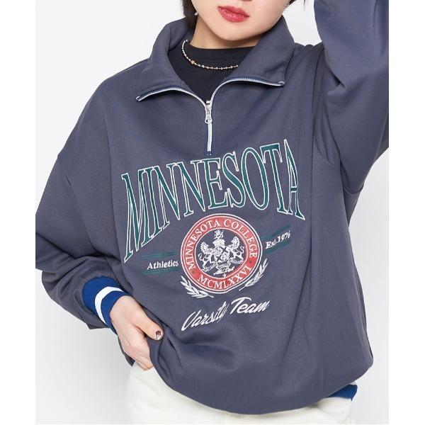 トレーナー スウェット 「spiritoso」MINNESOTAハーフジップビッグスウェットトレーナ...