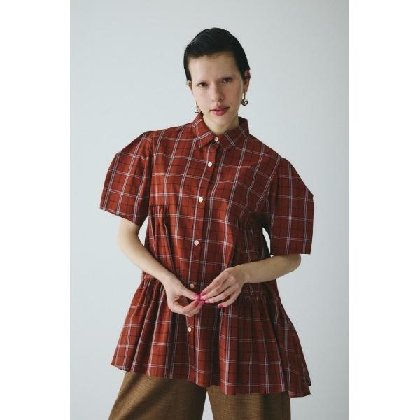 ブラウス シャツ Side gather Aline blouse　　サイドギャザーAラインブラウス...