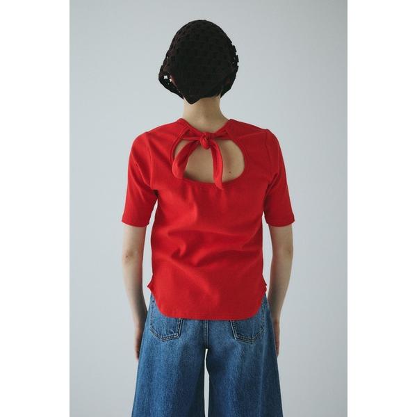 tシャツ Back ribbon cut top　　バックリボンカットトップ レディース