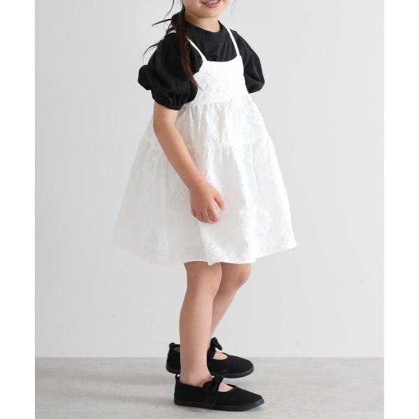 ワンピース 「3-10才対応」ジャガードキャミワンピース キッズ 子供服 女の子