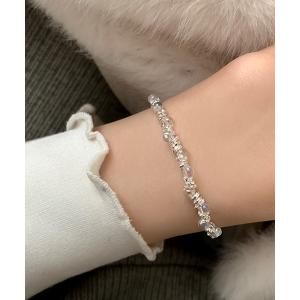 ブレスレット クリア＆シルバービーズブレスレット レディースの買取情報