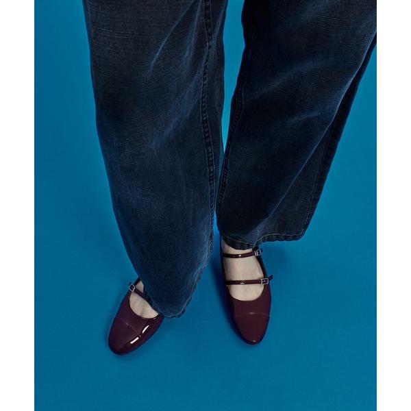 パンプス パテント ダブルストラップメリージェーン