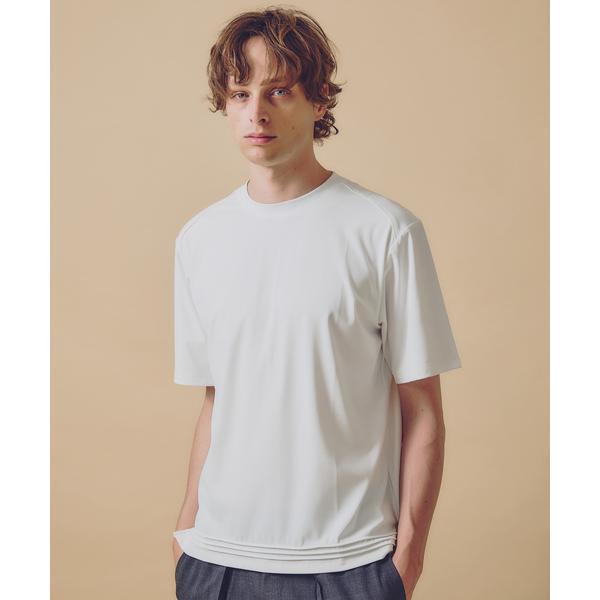 tシャツ 「接触冷感」ツイルジャージー ピンタック Tシャツ メンズ