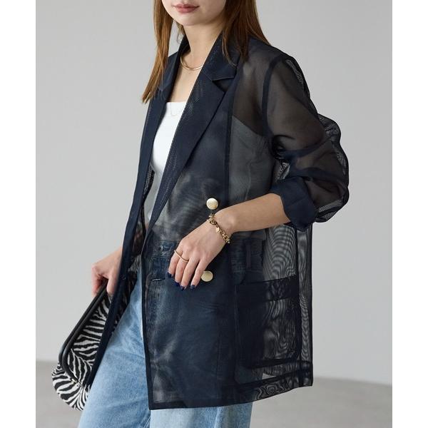 ジャケット テーラードジャケット メッシュ　テーラードジャケット レディース