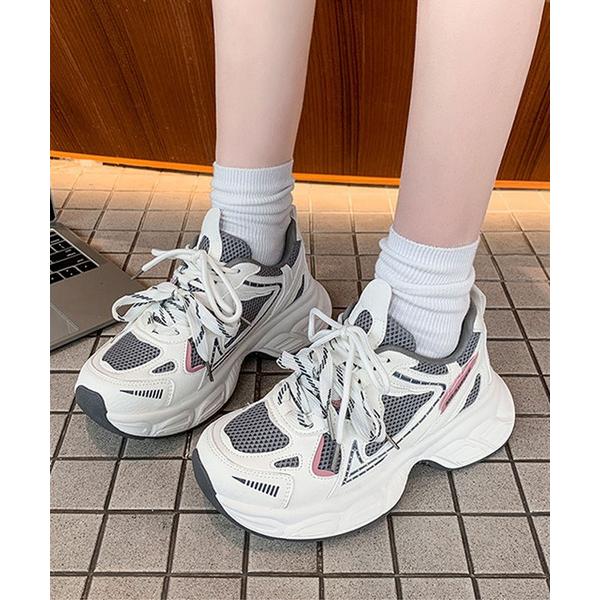 スニーカー 「SHOES 365」厚底ダッドスニーカー レディース