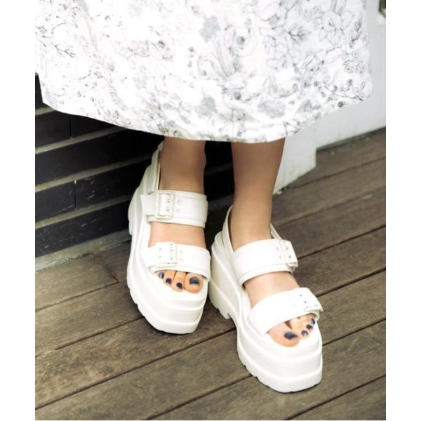 サンダル 「R＆E」トリプルソールWベルト厚底サンダル レディース