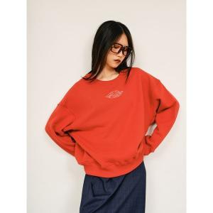 トレーナー スウェット リップエンブロイスウェットトップス レディース