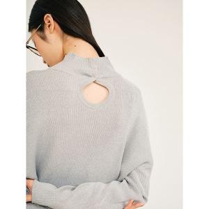 ニット セーター オーバーハイネックニットトップス レディース