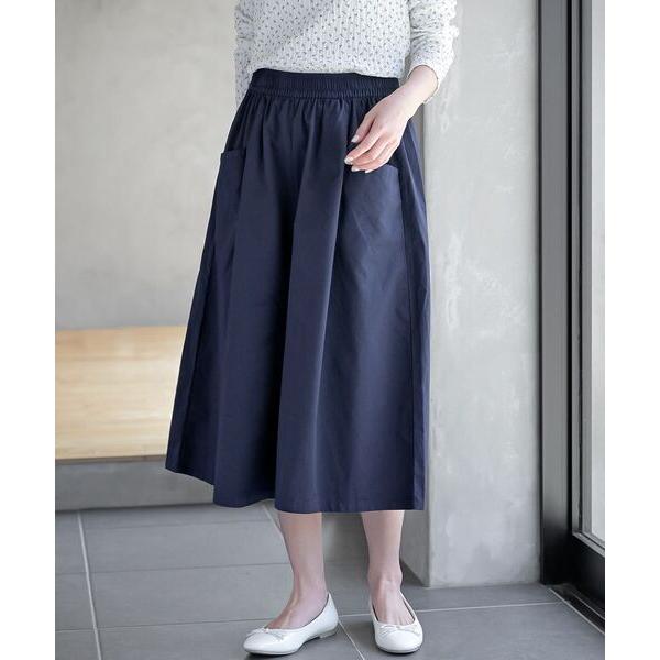 パンツ フロントタックワイドガウチョパンツ レディース