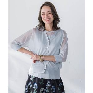 カーディガン ラメニットカーディガン レディース