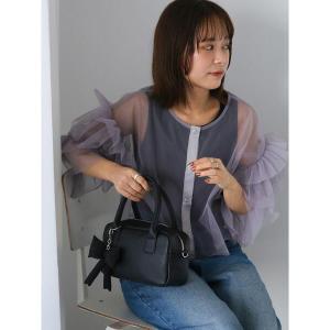 ブラウス シャツ チュールフリルブラウス レディース