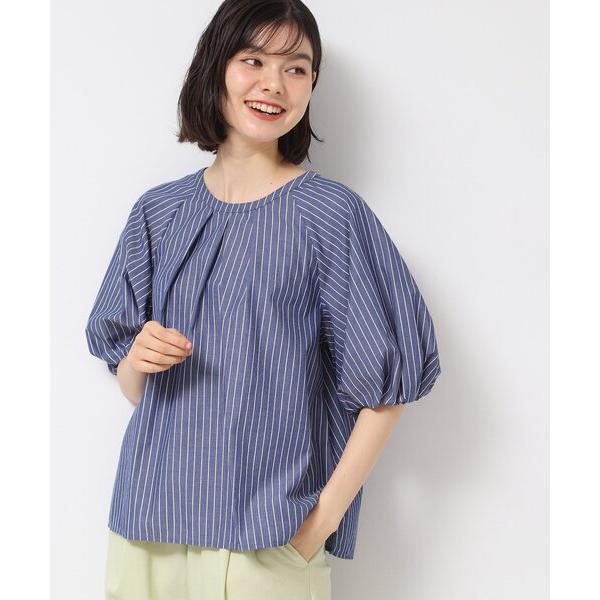 ブラウス シャツ 「洗える」ギャザー入りバルーンスリーブブラウス レディース