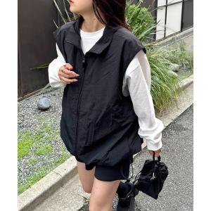 ベスト ジレ 「WEB限定」「ユニセックス」撥水ドロストナイロンベスト メンズ レディース