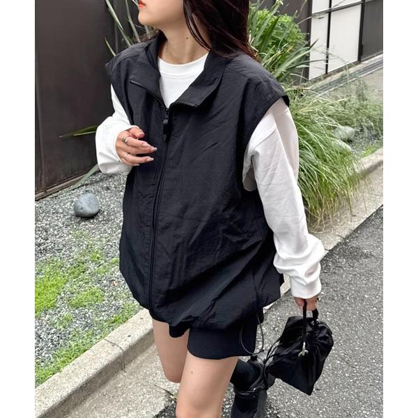 ベスト ジレ 「WEB限定」「ユニセックス」撥水ドロストナイロンベスト メンズ レディース