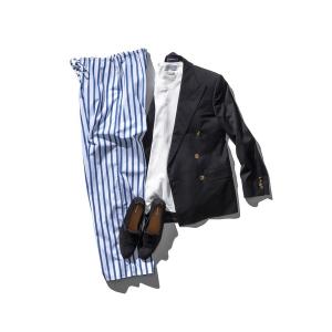 パンツ COTTON STRIPE REGULAR PANTS White M メンズ