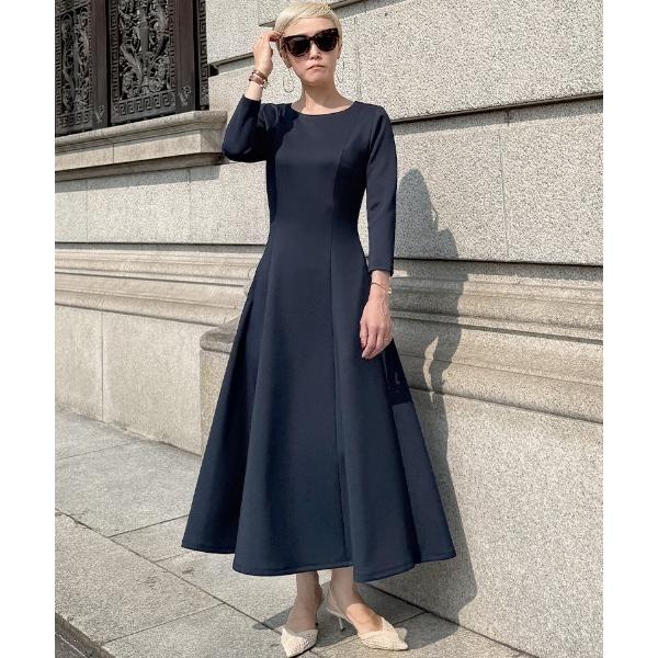 ワンピース フレンチ美シルエットとろみスリーブワンピース