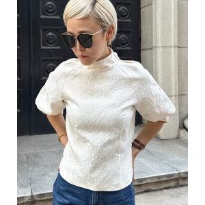 リボン風ジャガードトップス レディース