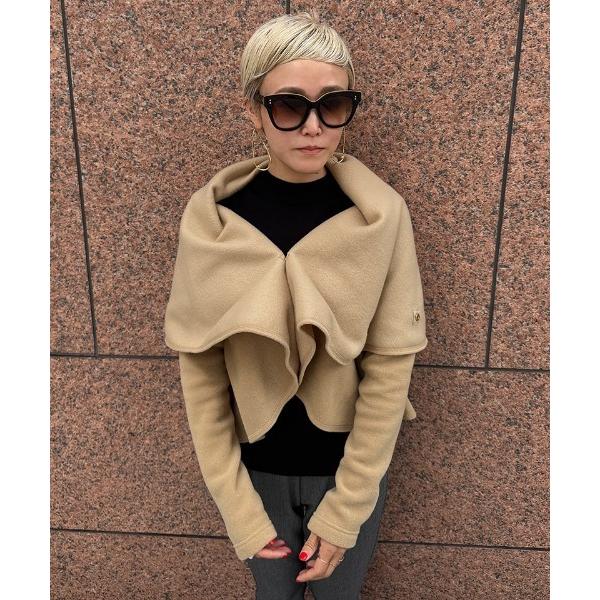 イタリアフリースまん丸ケープ レディース