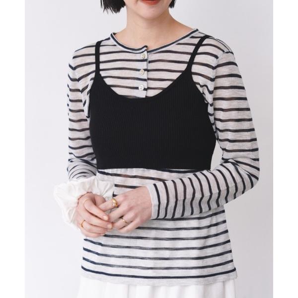 リブニットビスチェ レディース