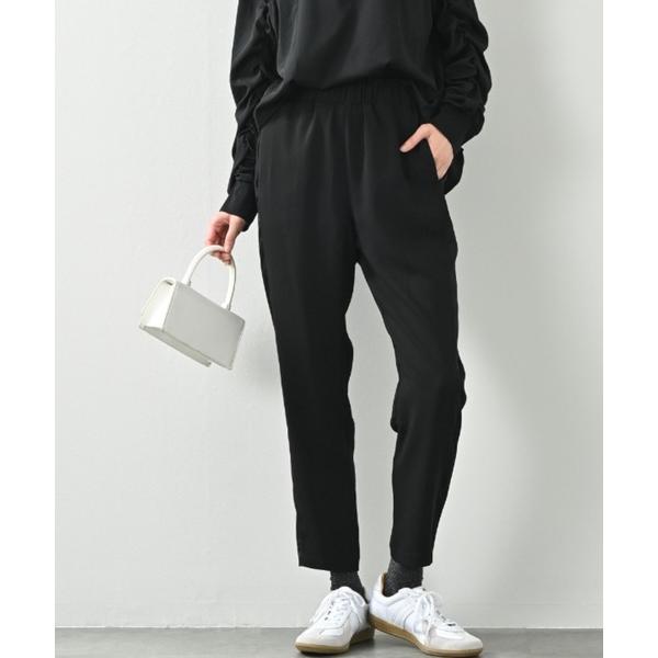 パンツ サイドラインアクセントとろみパンツ｜ 美脚見え 楽ちん 春夏 サイドライン レディース
