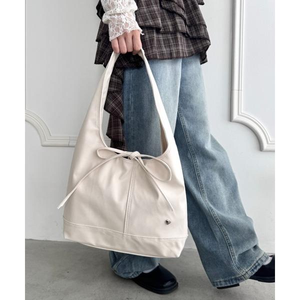 ショルダーバッグ バッグ ハートチャームリボンPUバッグ レディース