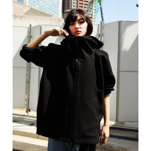 パーカー メルトンジャージーテントラインパーカー レディース