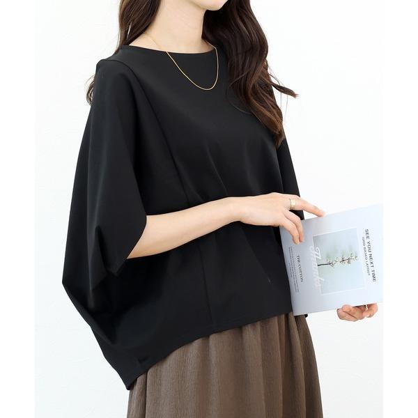 tシャツ ソロナボートネックドルマンプルオーバー レディース