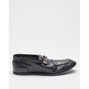 シューズ SUICOKE by Midorikawa COIN LOAFERS - Black Crocodile メンズ レディース