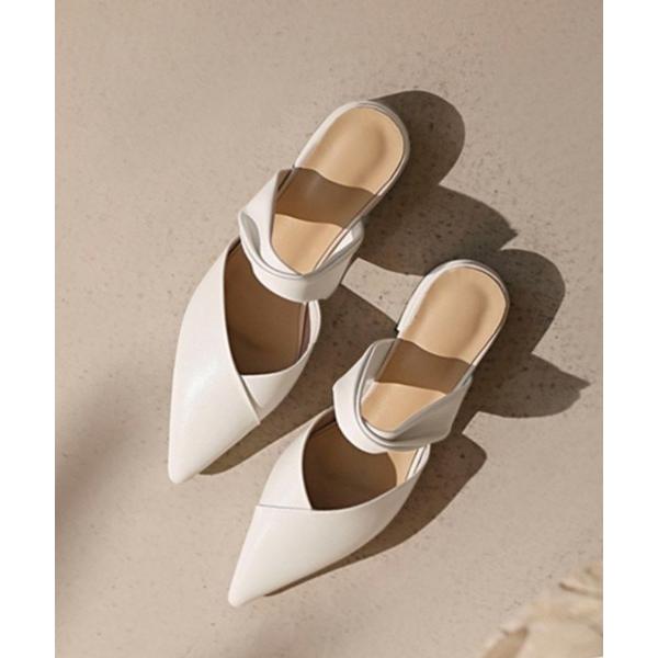 サンダル クロスデザインフラットミュール サンダル レディース