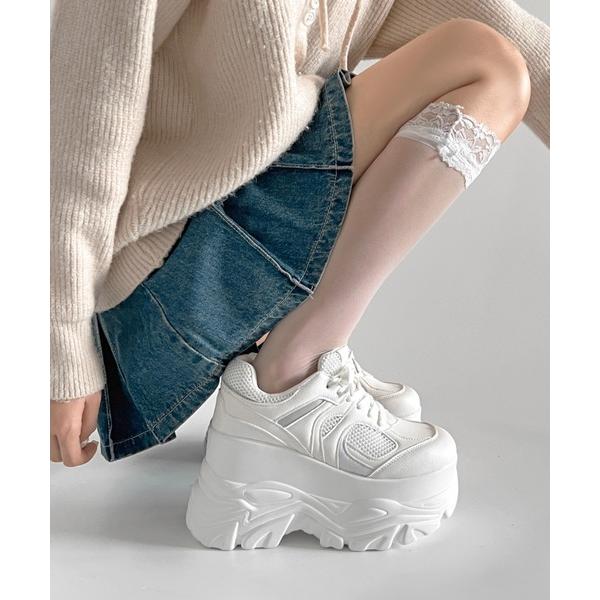 スニーカー 「年中かわいい厚底」厚底 ハイソール ラメMIX ボリューム スニーカー 536 レディ...