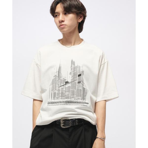 tシャツ Geometric Skyline Drawcord T-Shirt / ジオメトリック＆...