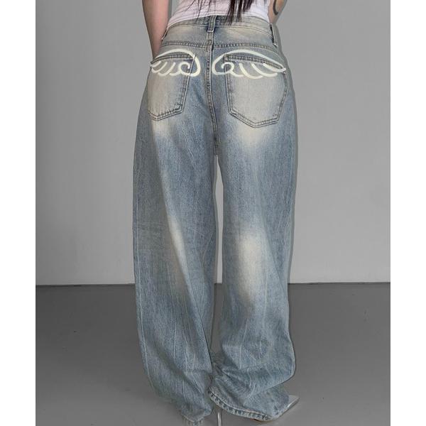 ワイドパンツ ジーンズ デニム デニムパンツ place good denim pt レディース
