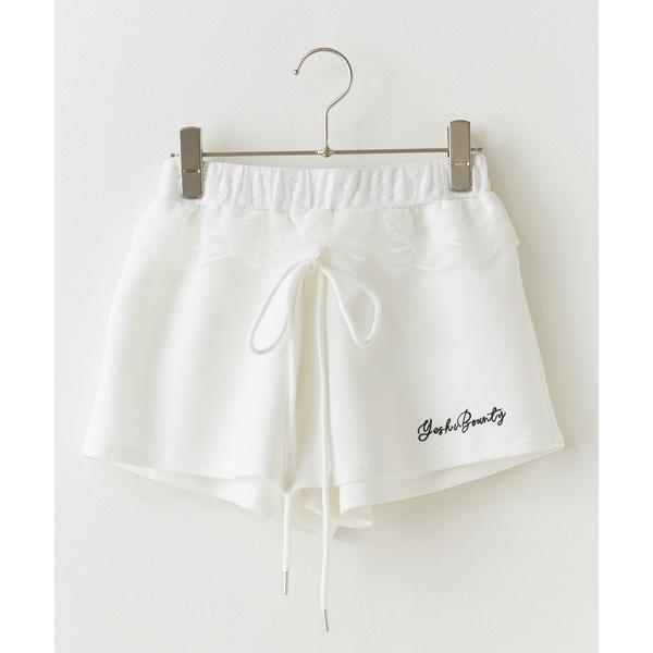 パンツ Floral lace shorts / 花柄レース刺繍付き ショートパンツ 夏物 夏服 レ...