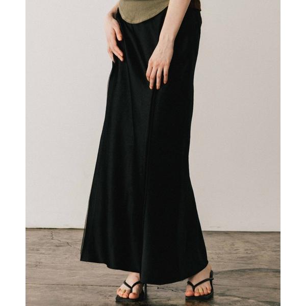 スカート ACETATE LINEN SATIN SKIRT/アセテートリーンサテンスカート