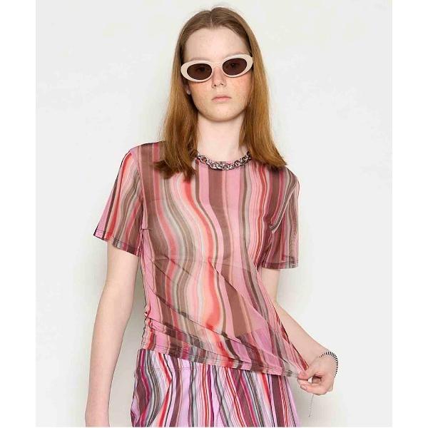 tシャツ 「PISCESS×MAISON SPECIAL」Holographic Sheer Top...