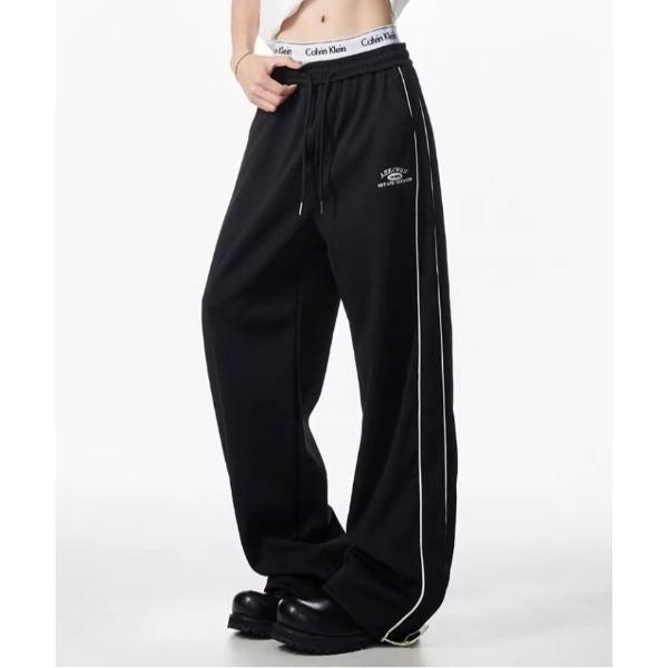 ワイドパンツ スウェットパンツ ジャージ ドロストデザイン サイドラインスウェットパンツ メンズ 秋...