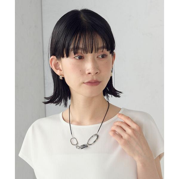 ネックレス オーバルリングスライド ネックレス レディース
