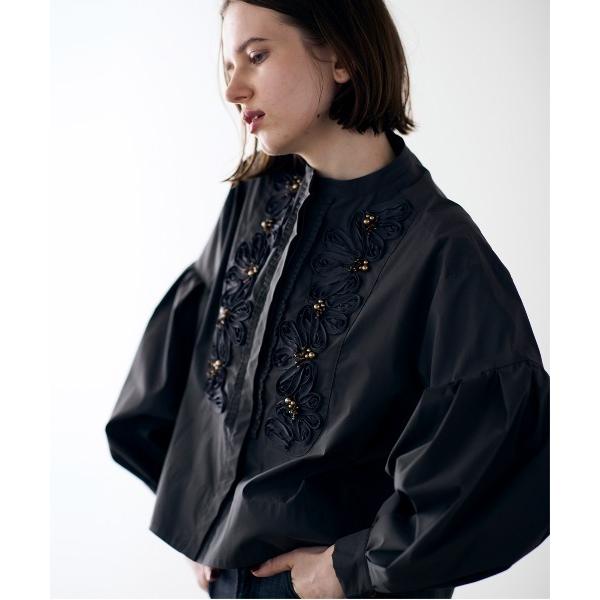 ブラウス シャツ 「SOI-MeME」code embroidery pearl blouse レデ...