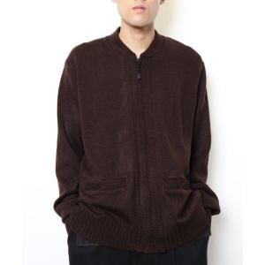 「乱痴気」 ニットカーディガン X-LARGE ブラウン メンズ