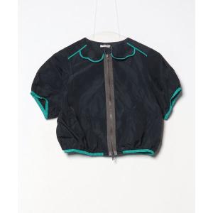 「miu miu」 ジップアップブルゾン 40 ネイビー レディース