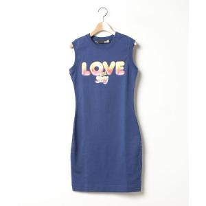 「Love Moschino」 ノースリーブワンピース - ネイビー レディース