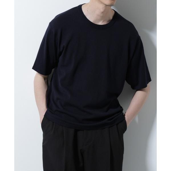 セーター ニット シルキータッチニットTシャツ 半袖 メンズ