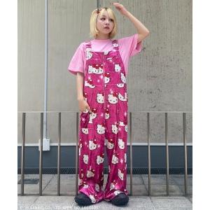 サロペット オーバーオール 「HELLO KITTY」KILA KILA VELOUR サロペット レディース