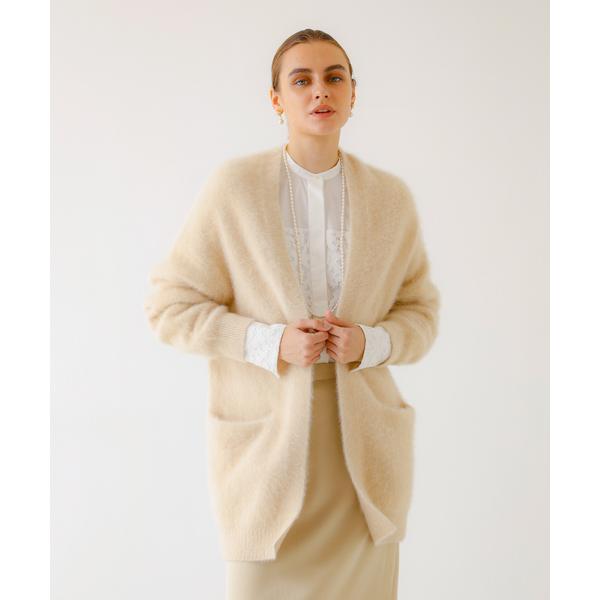 カーディガン ファー加工カーディガン レディース